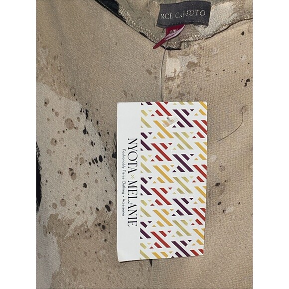 Vince Camuto Women’s‎ 24W Wide Leg Palazzo Pants Black Abstract Print Plus Size - Picture 8 of 11